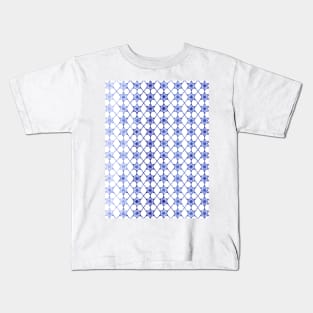 BLUE And White Star Pattern Kids T-Shirt